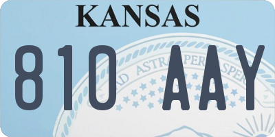 KS license plate 810AAY
