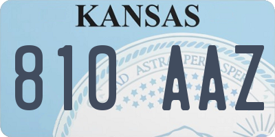 KS license plate 810AAZ