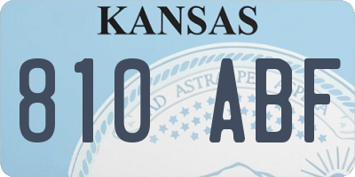 KS license plate 810ABF