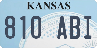 KS license plate 810ABI