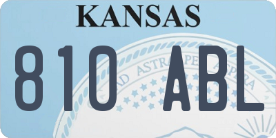 KS license plate 810ABL