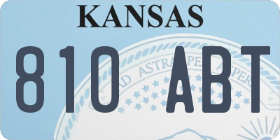 KS license plate 810ABT