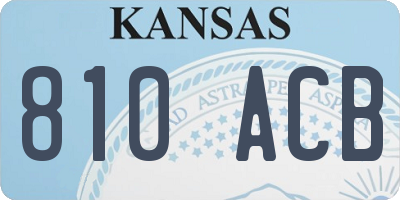 KS license plate 810ACB