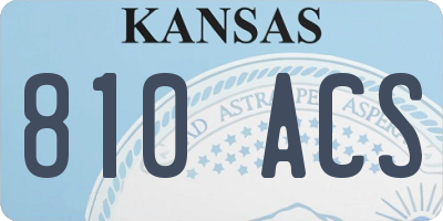 KS license plate 810ACS