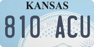 KS license plate 810ACU
