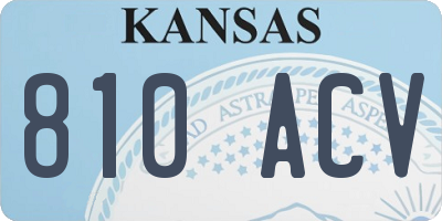 KS license plate 810ACV
