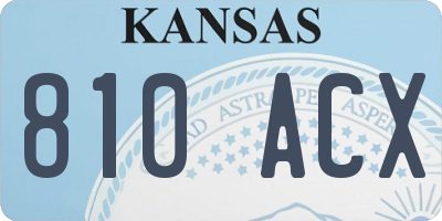 KS license plate 810ACX