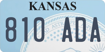KS license plate 810ADA