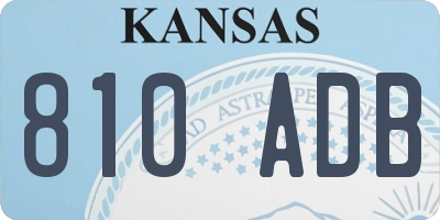 KS license plate 810ADB