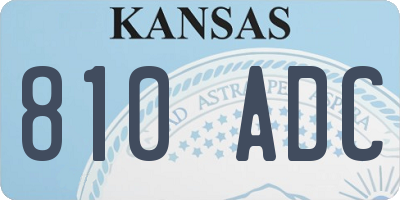 KS license plate 810ADC