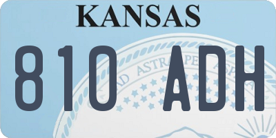 KS license plate 810ADH