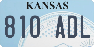 KS license plate 810ADL
