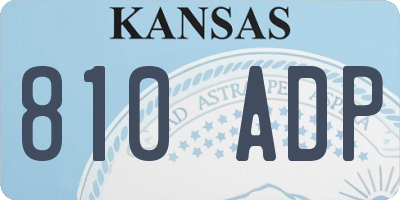 KS license plate 810ADP