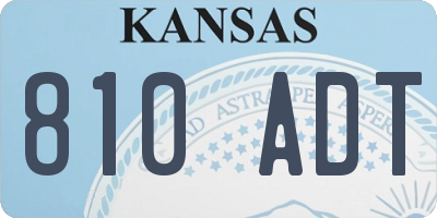 KS license plate 810ADT