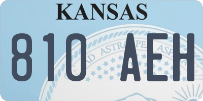 KS license plate 810AEH
