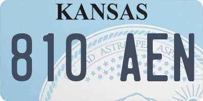 KS license plate 810AEN