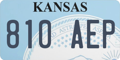 KS license plate 810AEP