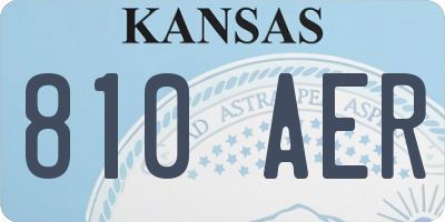 KS license plate 810AER