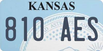 KS license plate 810AES