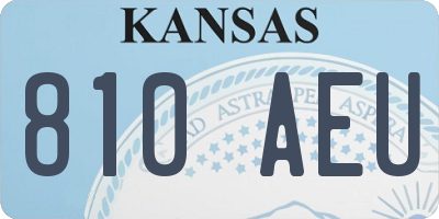 KS license plate 810AEU