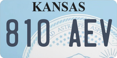 KS license plate 810AEV