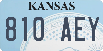 KS license plate 810AEY