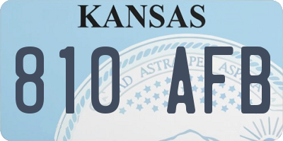 KS license plate 810AFB
