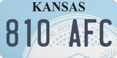 KS license plate 810AFC