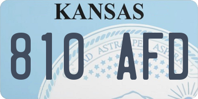KS license plate 810AFD