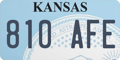 KS license plate 810AFE