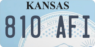 KS license plate 810AFI