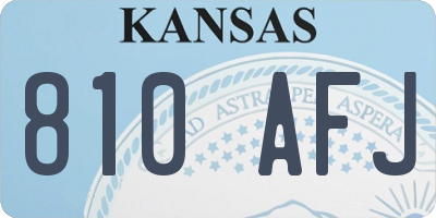 KS license plate 810AFJ