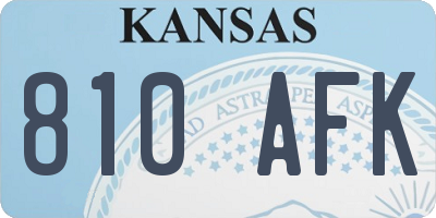 KS license plate 810AFK