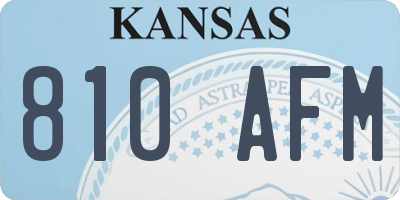 KS license plate 810AFM