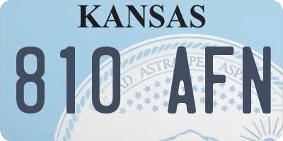 KS license plate 810AFN