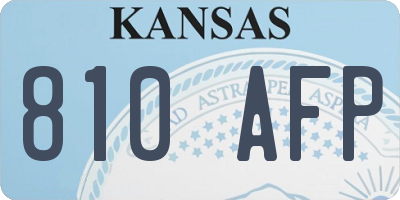 KS license plate 810AFP