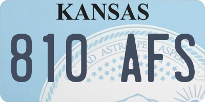 KS license plate 810AFS