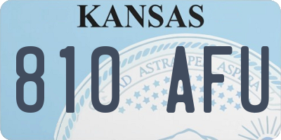 KS license plate 810AFU