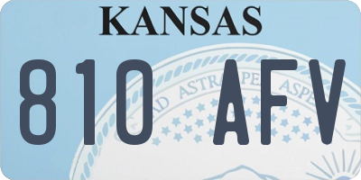 KS license plate 810AFV