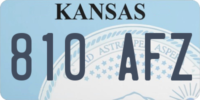 KS license plate 810AFZ