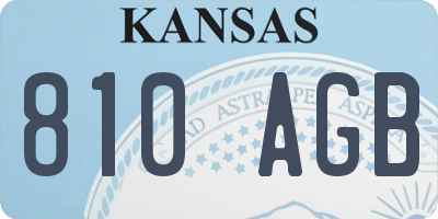KS license plate 810AGB