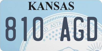 KS license plate 810AGD