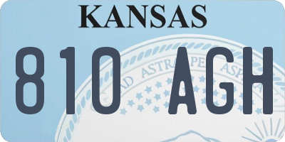 KS license plate 810AGH