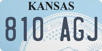 KS license plate 810AGJ