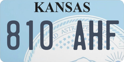 KS license plate 810AHF
