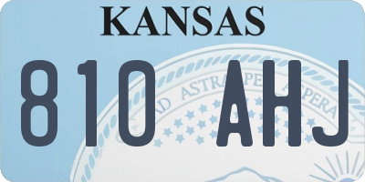 KS license plate 810AHJ