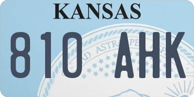 KS license plate 810AHK