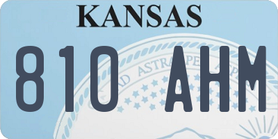 KS license plate 810AHM