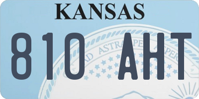 KS license plate 810AHT