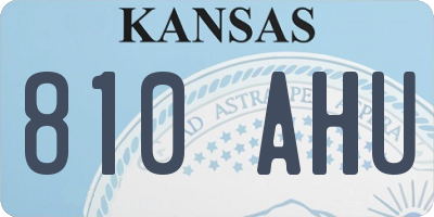 KS license plate 810AHU